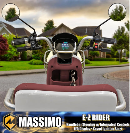 Massimo MGC E-Trike 3-Wheel Electric Cart – 17 MPH, 2-Seater Adult Scooter – Blue