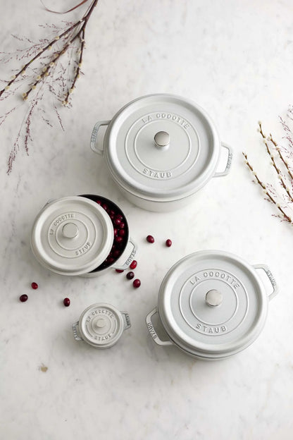 Staub Cast Iron 5.5-qt Round Cocotte - Cherry