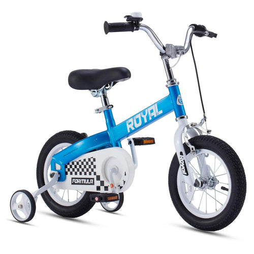 RoyalBaby Formula 16” Kids Bike with Kickstand and Training Wheels. Blue