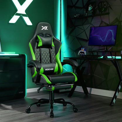 X Rocker Apex PC Gaming Chair with Massage Function and Footrest, Red