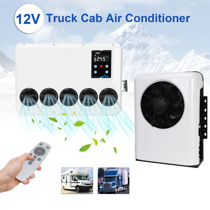 12V 12000BTU Truck Cab Air Conditioner Split AC for Semi Trucks Bus RV Caravan Motorhome