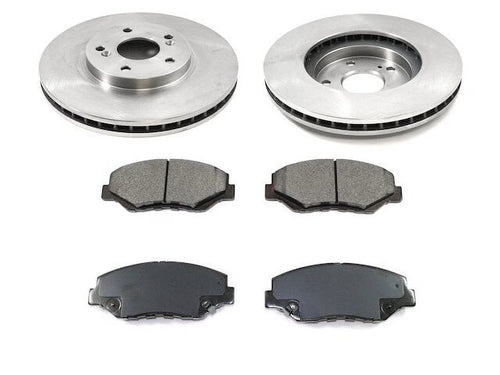 Front Semi-Metallic Brake Pad and Rotor Kit - Compatible with 2003 - 2008 Honda Pilot 2004 2005 2006 2007