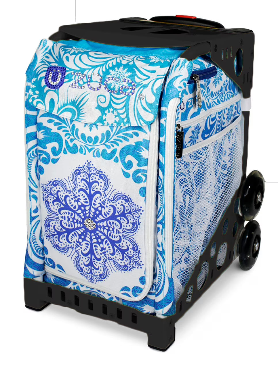 Zuca 18" Sport Bag - Ice Garden (Limited Edition) with Flashing Wheels (Black Frame)