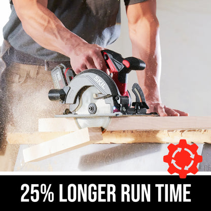 SKIL PWR CORE 20? Brushless 20-Volt 6-1/2'' Circular saw Kit with with 4.0 Ah Lithium Battery and PWR JUMP? Charger