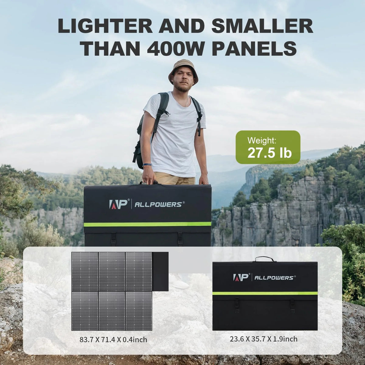 ALLPOWERS R2500 Portable Solar Generator Kit, 600W Monocrystalline Foldable Solar Panel with 2500Watt 2016Wh LiFePO4 Power Station, for Camping, Home Backup, RV, Power Outage, [Shipping Separately]