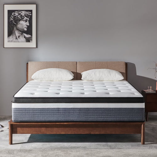 Queen Mattress, JIAVA 12" Medium Memory Foam & Spring Hybrid Mattress, Support for Adult