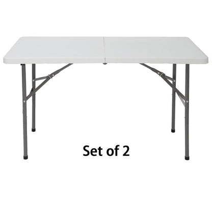 HXYHJ 3/4/6/8 FT Plastic Folding Tables - Ultra - Portable, Durable for Indoor & Outdoor Use - Ideal for Picnics, Camping, Parties and More-6 FT