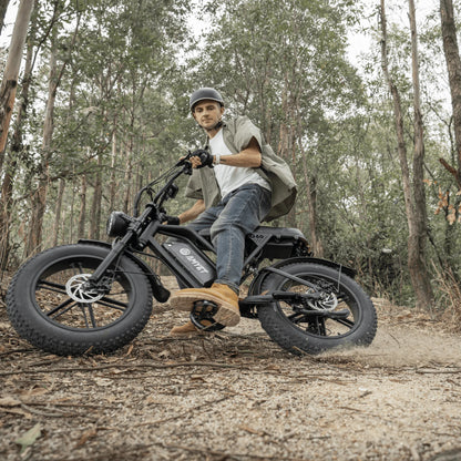 AMYET G60 Peak 1500W Electric Bike, 20" Fat Tire E-Mountain Bikes, 48V 20Ah 32MPH Ebike for Adults Full Suspension UL2849
