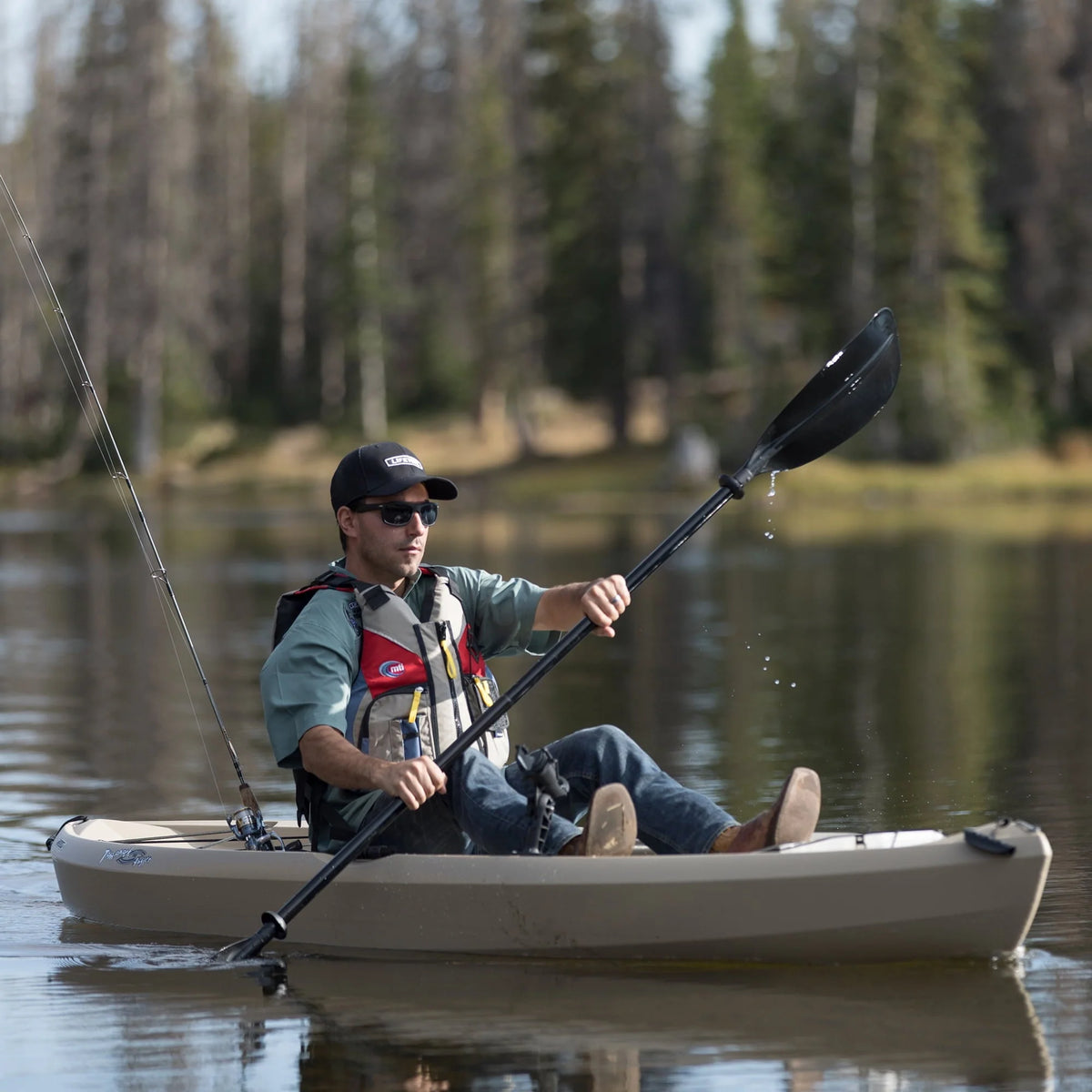Lifetime Tamarack Angler 10 ft Sit-on-Top Fishing Kayak, Tan (90508)