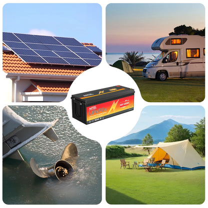48V 100Ah Golf Carts LiFePO4 Battery,200A BMS,MOSEWORTH Lithium Batteries  with Charger,for RV,Solar,Trolling Motor,Marine,15000+Deep Cycles,2C Rate Discharging