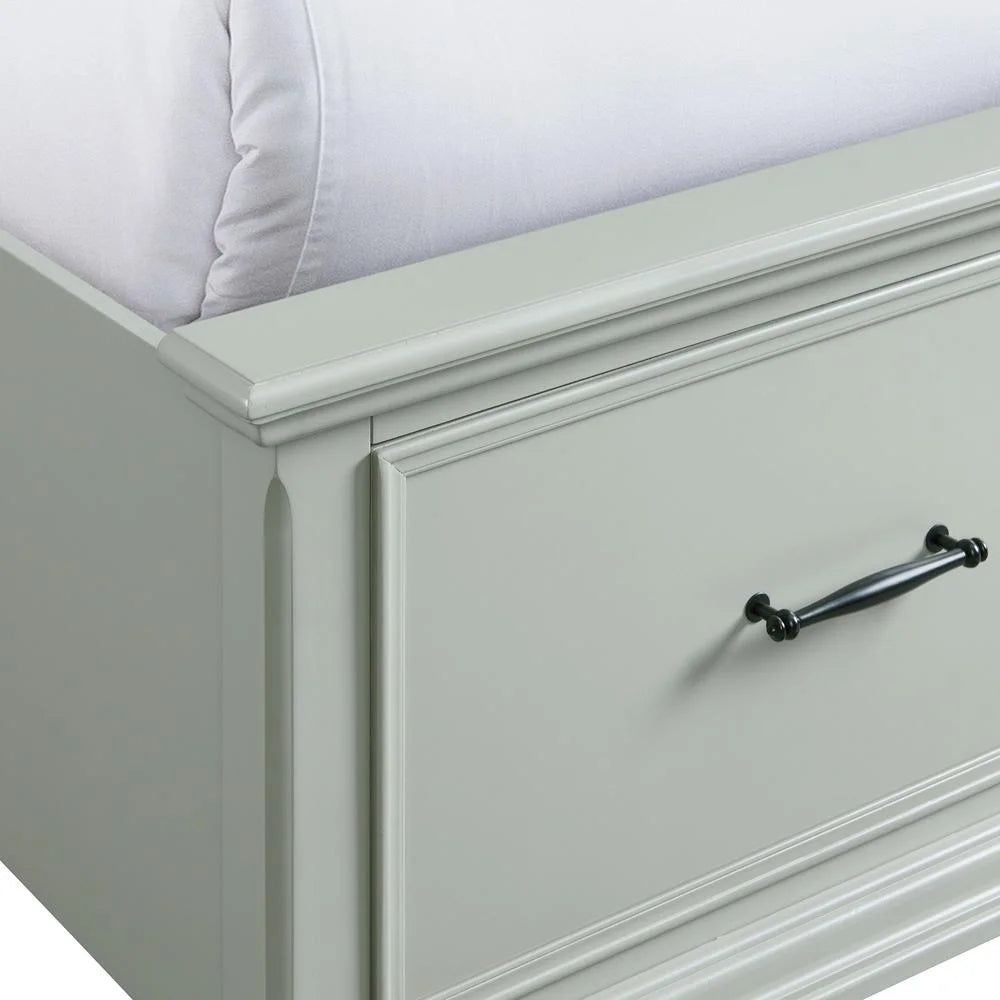 Picket House Furnishings Brooks Queen Platform Storage 6PC Bedroom Set in Grey