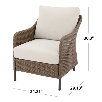 Mainstays Chelsea 2-Piece Outdoor Wicker Chairs, 2 Pack