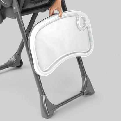Chicco Polly Space-Saving Fold Easy Clean Highchair - Taupe (Beige). New