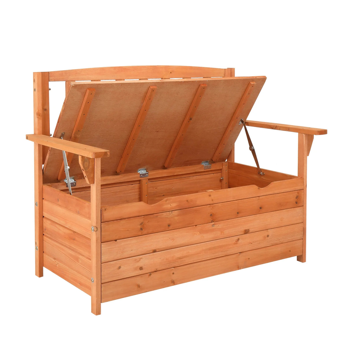 Zimtown Outdoor Storage Bench Deck Box for Patio Furniture, Front Porch Decor,Yellow