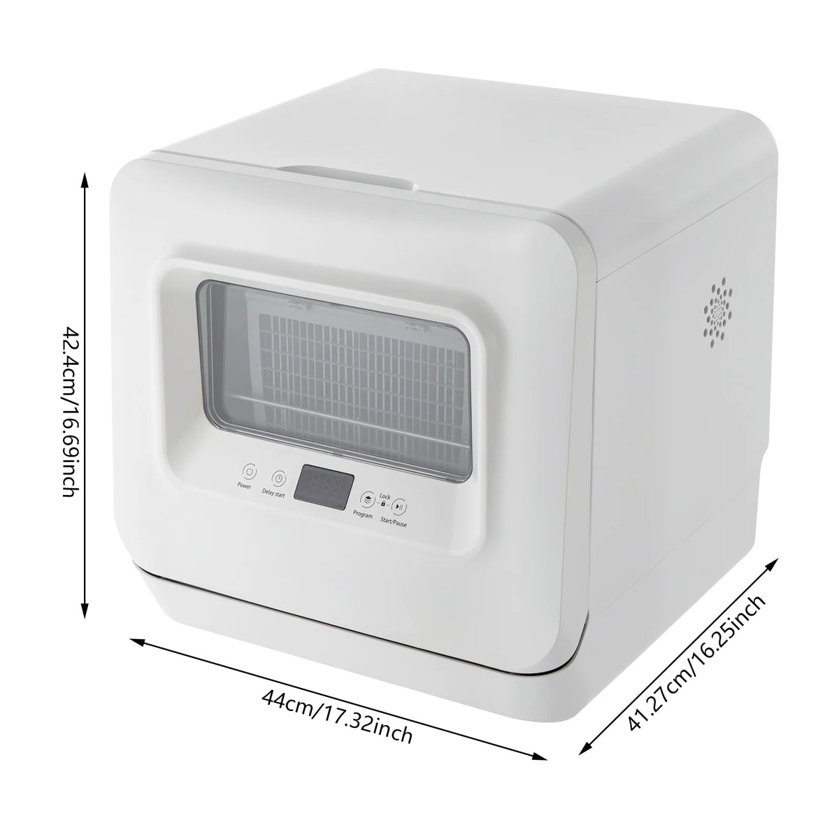 Compact Countertop Dishwasher �?6-8 Place Settings, 4 Washing Modes, Efficient 785W Power, Low Noise, Automatic Drying, Ideal for Small Kitchens and Apartments