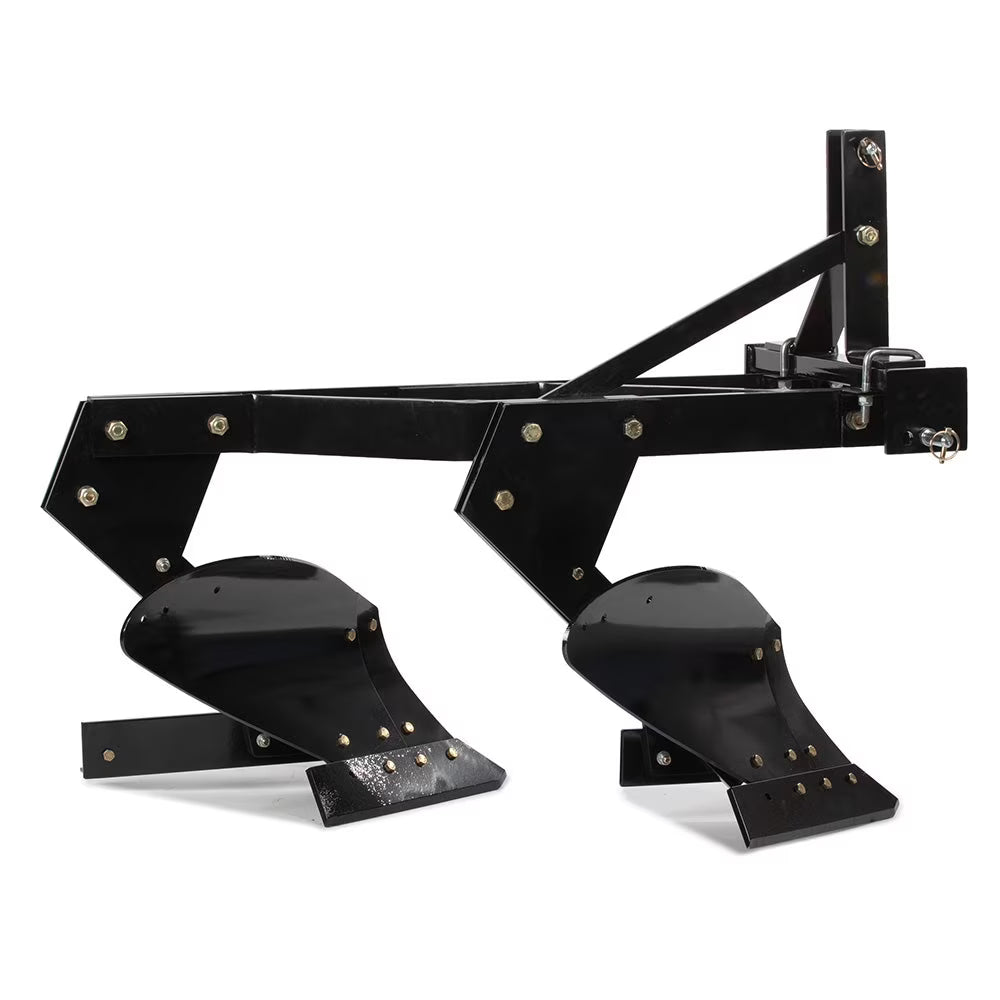 Titan Attachments 3 Point 21" Double Bottom Moldboard Turn Plow Fits Category 1 Tractors, Tow-Behind Dual Turning Plow Rotates Soil to Aerate, Tillage, Soil Prep