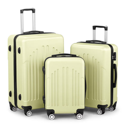 Zimtown 3 Piece Nested Spinner Suitcase Luggage Set With TSA Lock Royal Blue