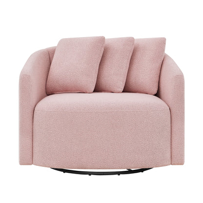 Beautiful Drew Accent Chair by Drew Barrymore, Cream Boucle