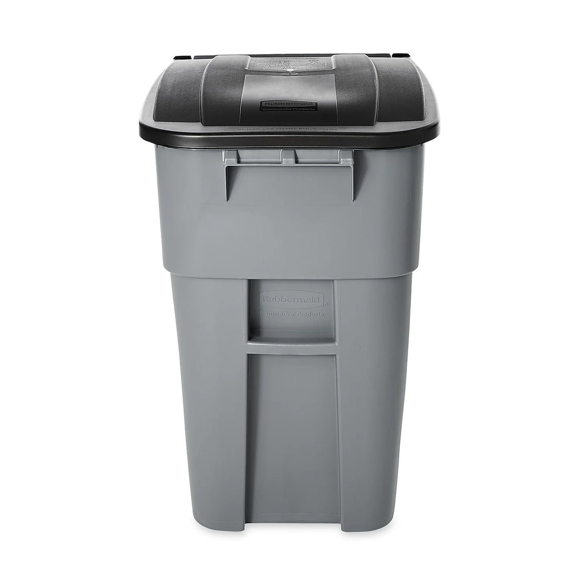 Rubbermaid Commercial Brute Rollout Container Square Plastic 50gal Gray 9W27GY