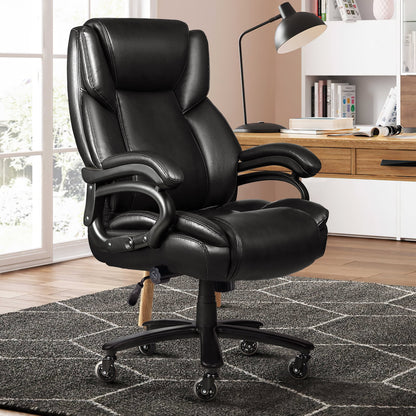 Waleaf Heavy Duty Big and Tall Office Chair 500lbs with Adjustable Lumbar Support,High Back Office Chair for Adults