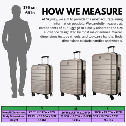 Skyway Luggage Epic 2.0 24" Hardside 8-Wheel Medium Check-In Spinner