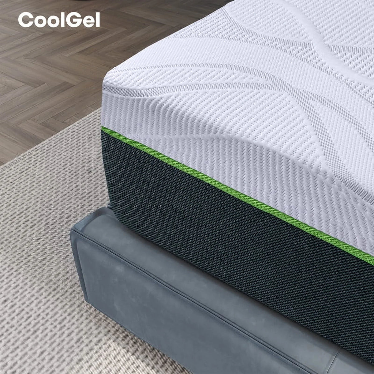 Cool Gel 14" Full Medium Tight Top Hybrid Mattress with Hypoallergenic Antimicrobial Cover