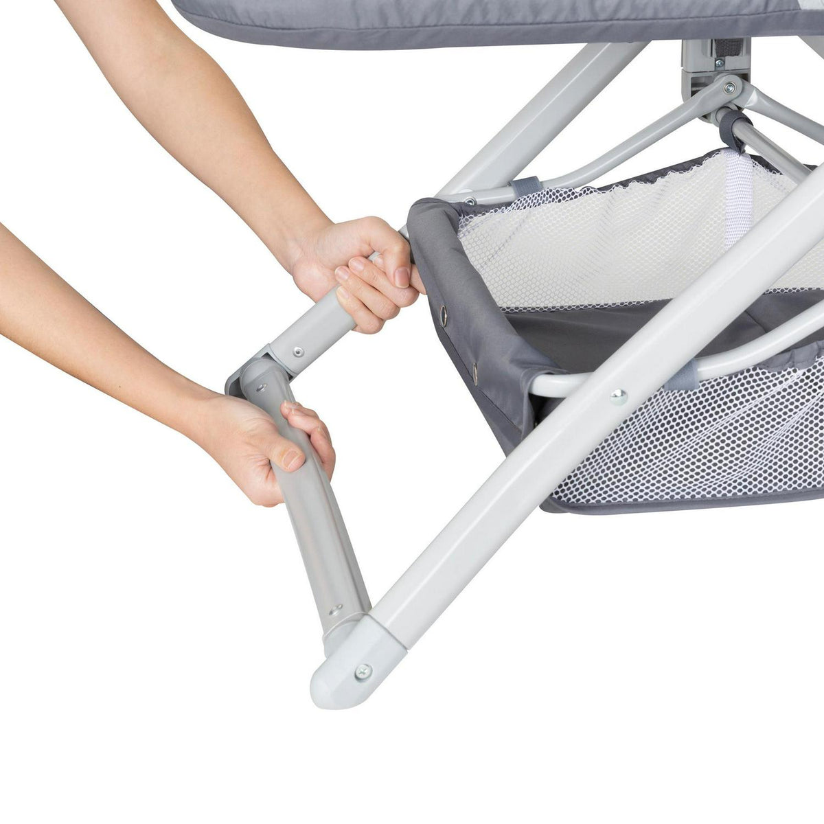 Baby Trend Quick Fold 2-in-1 Rocking Bassinet with Travel Bag - Shadow Stone Grey