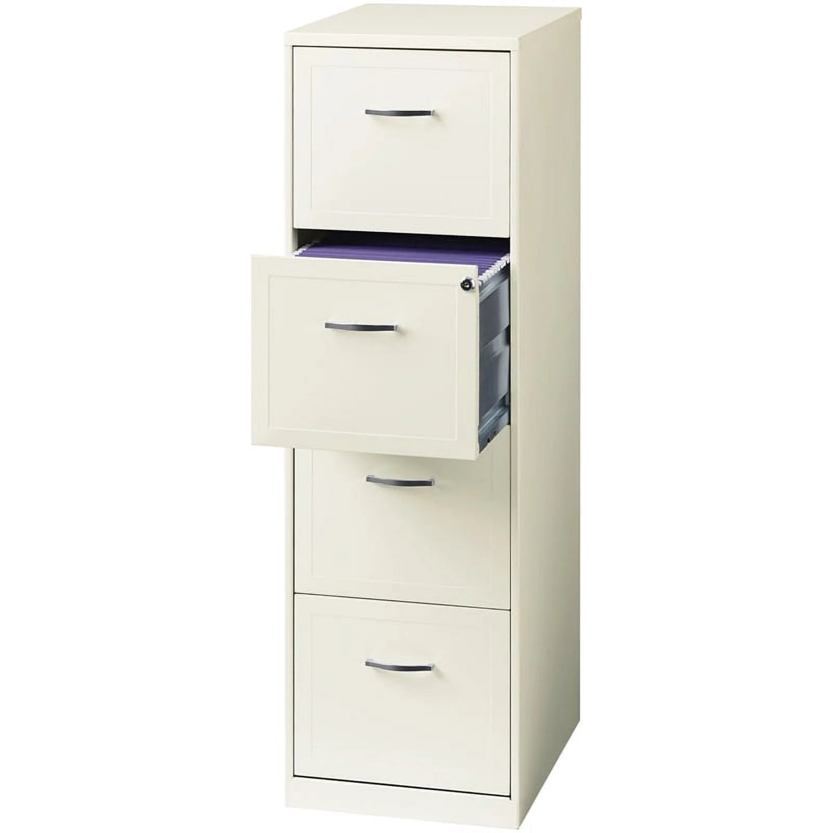 Hirsh Industries 18" Deep 4 Drawer Metal File Cabinet Pearl White