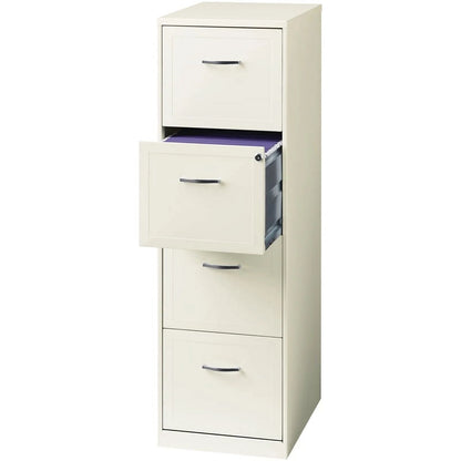 Hirsh Industries 18" Deep 4 Drawer Metal File Cabinet Pearl White