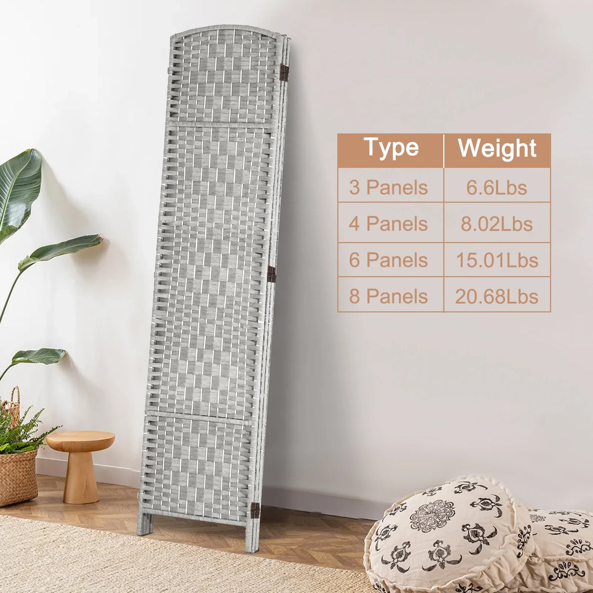 3-Panel Room Divider, 6 ft Office Partition Walls Wood Divider Folding Portable Privacy Screen, Room Dividers and Folding Privacy Screens for Home, Room Separator Wall Dividers,Black