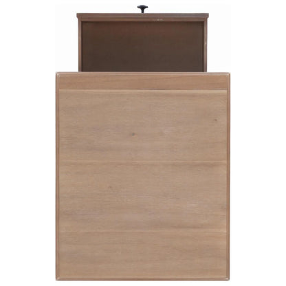 Powell McGhie Single Drawer Indoor End Table with Shelf, 26" Tall, Natural
