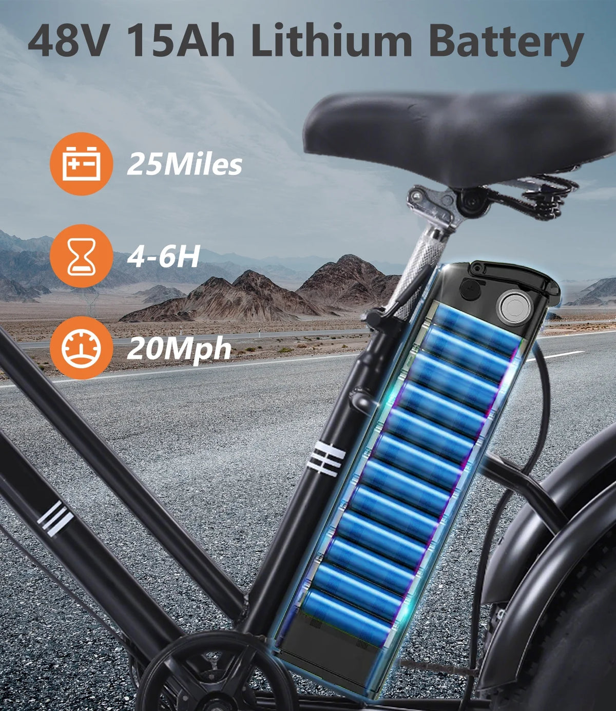 YEBEI Electric Tricycle for Adults Folding E-Trike Motorized Tricycle Electric 3 Wheels Trike Powerful 500W Motor Electric Tricycle 48V15AH Lithium Battery Max 20MPH 20*4.0” Fat Tire Orange