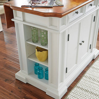 Homestyles Americana Wood Kitchen Island in Black