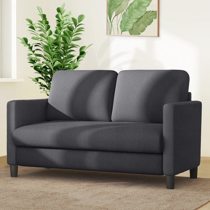 Domusensus Sofas for Living Room, 82" Loveseat Sofa, Couches for Living Room Included 2 Pillows, Teddy Fleece Love Seat Couches, Small Couch, Blue