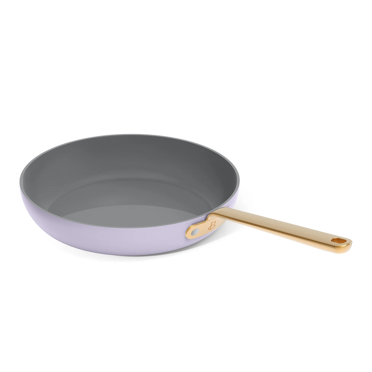 Beautiful 12pc Ceramic Non-Stick Cookware Set with Strainer Lids, White Icing by Drew Barrymore