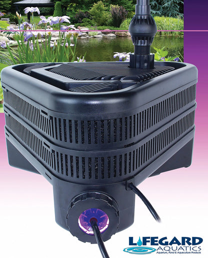 Pond Filter ALL-IN-ONE TRIPLE with UV Sterilizer for up to 2000 Gallons Pond - Includes Quiet One 4000 Pump