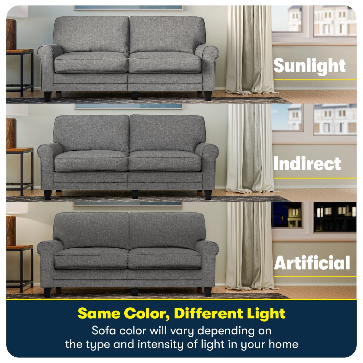 Serta Copenhagen 78" Rolled Arm Sofa with Removable Covers Dark Brown