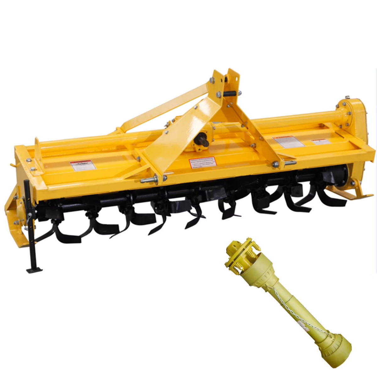 Sigma Heavy Duty 3 Point Hitch Rotary Tiller 6' FT 72" in. Work with 3 PT CAT I Hitch Tractor PTO Driven Gear Drive with PTO Shaft