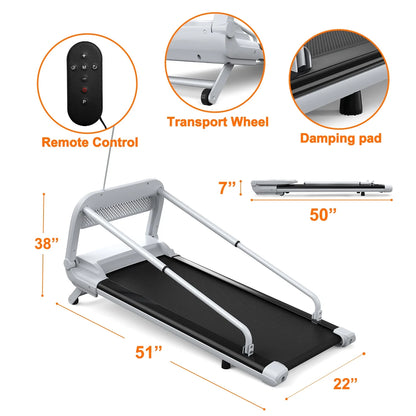 Ambifirner Dog Treadmill for Medium Small Dogs - 265lbs Weight Capacity Pet Running Machine - 2 in 1 Treadmill for Pet Fitness with Move Wheels and Remote Control