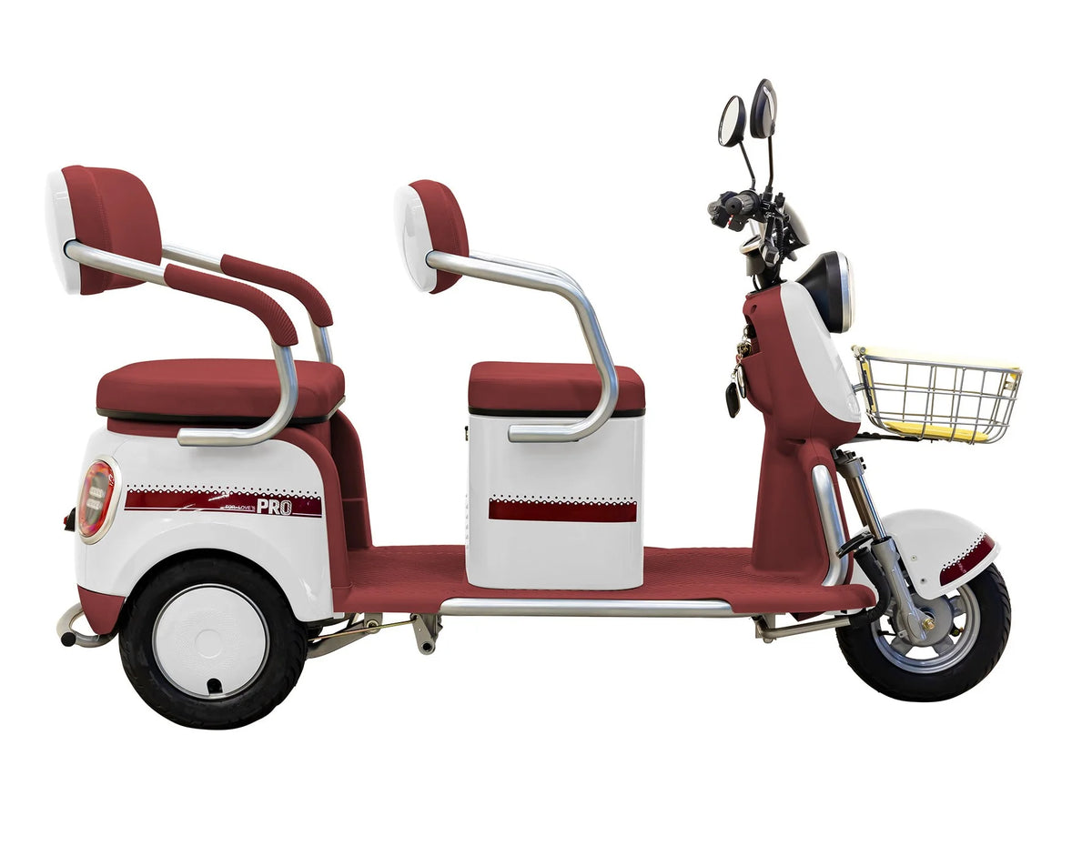 Massimo MGC E-Trike 3-Wheel Electric Cart – 17 MPH, 2-Seater Adult Scooter – Blue