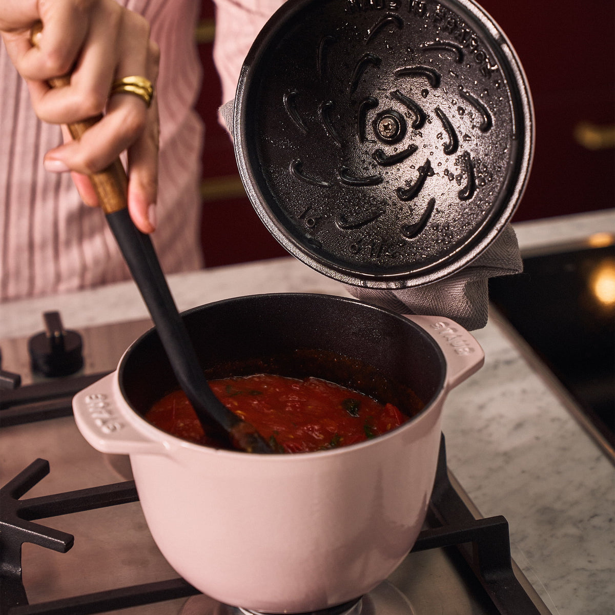 Staub Cast Iron 1.5-qt Petite French Oven - Grenadine