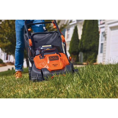 BLACK+DECKER 15�� Corded Electric Push Walk-Behind Mower, Comfort Grip Handle