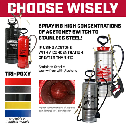 Chapin 1949 3.5 Gallon Tri-Poxy Industrial Concrete Open Head Tank Sprayer