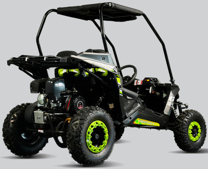 TrailMaster Cheetah 6 Youth Go-Kart - 163cc 5.5HP Engine, 4-Point Safety Belt, Remote Kill, Speed Governor, Suitable for Kids 6-12. with Pre-Assembled Version Now! (Pre-Assembled, Blue)