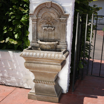 Sunnydaze Ornate Lavello Polyresin Outdoor Wall Water Fountain