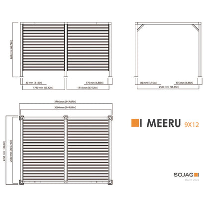 Sojag Meeru 9 Ft. X 12 Ft. Pergola