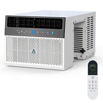 Missky 8000 BTU Window Air Conditioner U-Shaped with Remote, Window AC Units w/24H Timer, 6 Modes, Wi-Fi Enabled, Cools Up to 350 Sq.ft for Home, White