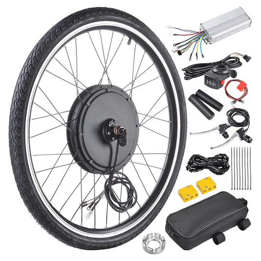 Yescom Electric Bike Conversion Kit 48V 1000W 26" Front Wheel E-Bike Conversion Kit Dual Mode Controller