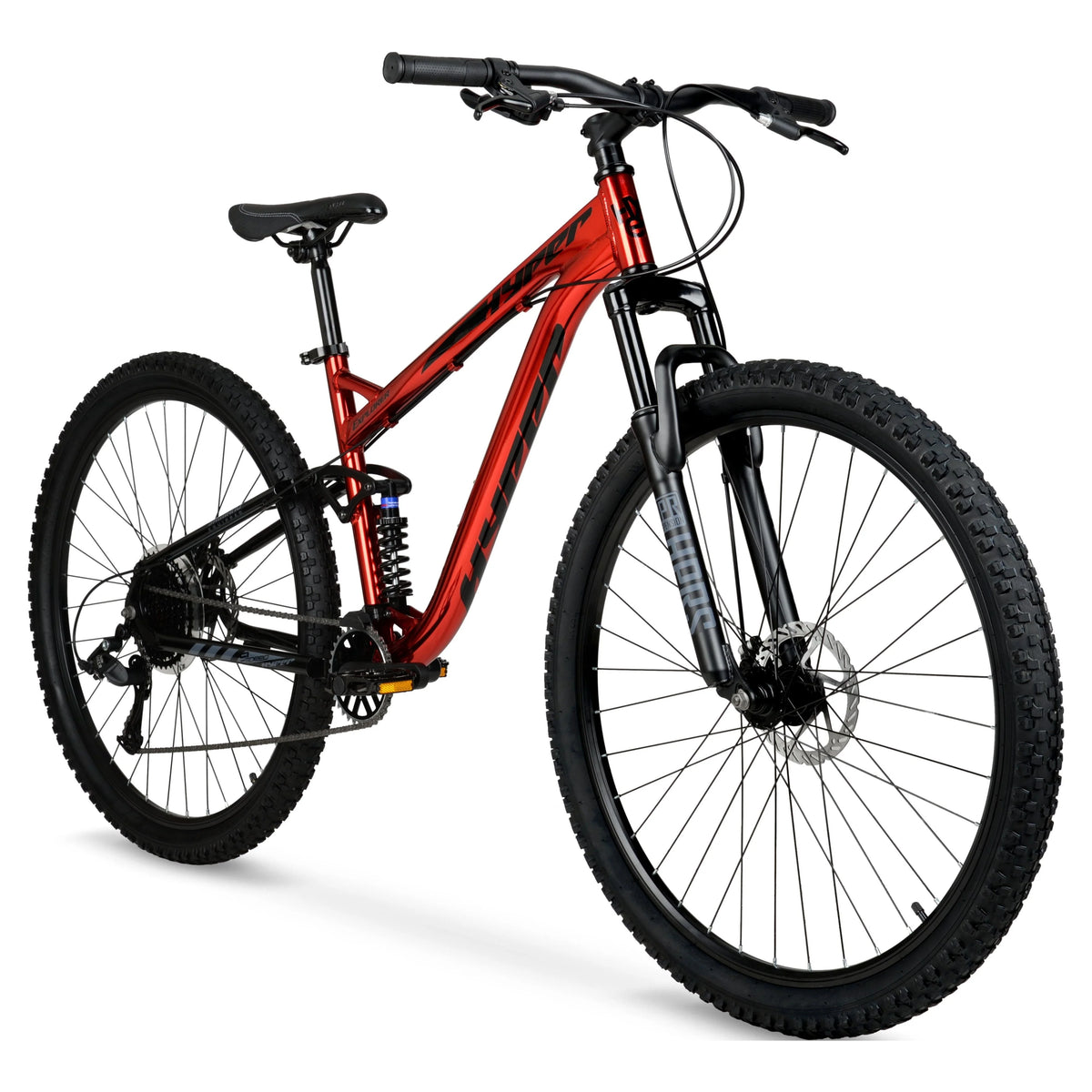 Hyper Bicycle Men's 29 In. Explorer Dual Suspension Mountain Bike, Red