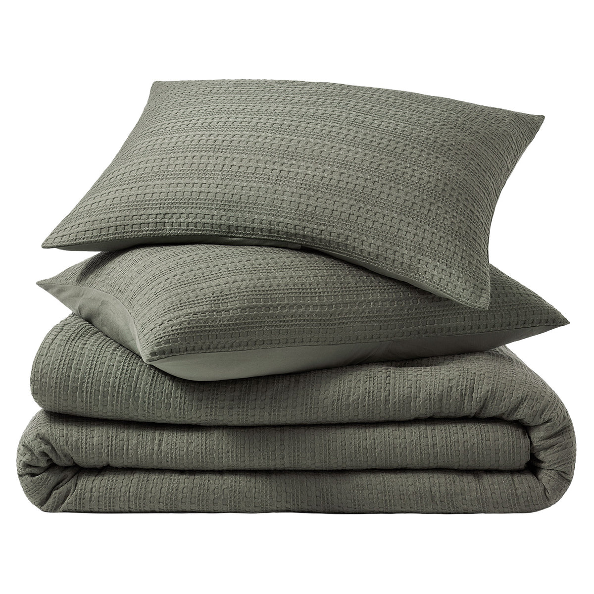 EVERGRACE 3-piece Microfiber Waffle Comforter Set